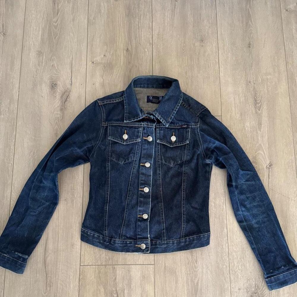 Cropped vintage angels denim jacket
